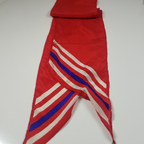 Honey 100% Silk Red Scarf - Picture 9 of 9